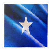 zSO002ソマリア、なびく国旗、アフリカ， タイル (正面)