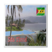 zST003 SAO TOME'，パノラマ，アフリカ， タイル (正面)