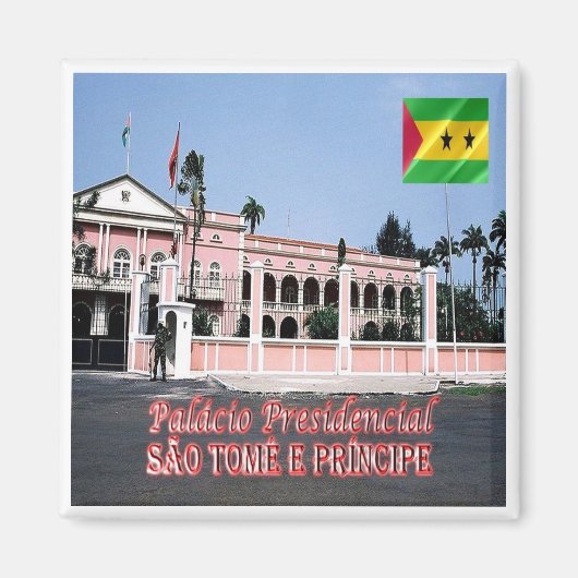 zST006 SAO TOME'ザパレス大統領の冷蔵庫 マグネット (正面)