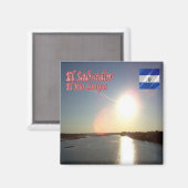 zSV009 EL SALVADOR, El Rio Lempa,冷蔵庫 マグネット (正面/裏面)