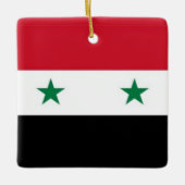 zSY001 シリアの国旗 シリア セラミックオーナメント (正面)