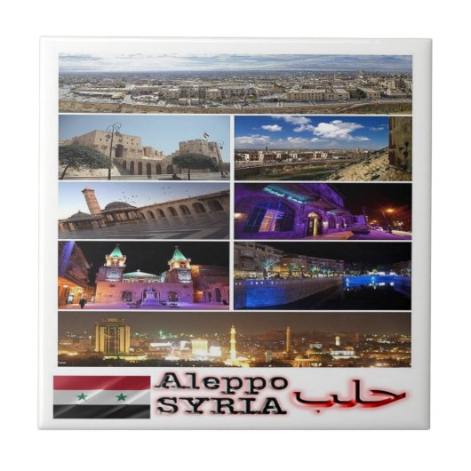 zSY003 collage of ALEPPO，シリア，アジア， タイル (正面)