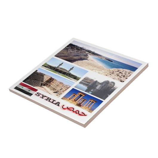 zSY005モザイクSYRIA、アジア、 タイル (側面)