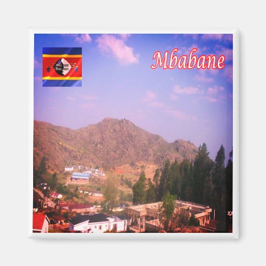 zSZ005 MBABANE,スワジランド,アフリカ,冷蔵庫 マグネット (正面)