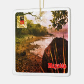 zT003マヨット、ビーチ、アフリカ、 セラミックオーナメント (左)