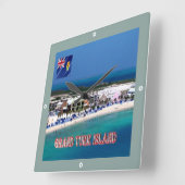 zTC005 GRAND TURK ISLAND, Turks and Caicos, スクエア壁時計 (傾斜)