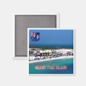 zTC005 GRAND TURK ISLAND, Turks and Caicos,冷蔵庫 マグネット (正面/裏面)