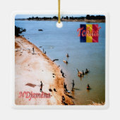 zTD005 N'DJAMENA、コースト・ビーチ・チャリ、 セラミックオーナメント (裏面)