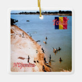 zTD005 N'DJAMENA、コースト・ビーチ・チャリ、 セラミックオーナメント (正面)