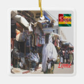 zTG004 LOME' Togo,アフリカ, セラミックオーナメント (正面)