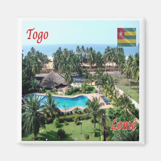 zTG006 LOME' Togo，アフリカ，冷蔵庫 マグネット (正面)
