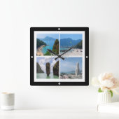 zTH004 PHUKET，タイ，アジア， スクエア壁時計 (ホーム)