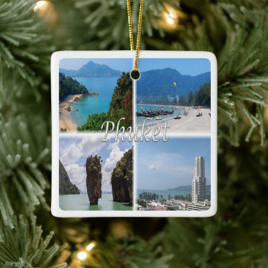 zTH004 PHUKET，タイ，アジア， セラミックオーナメント (ツリー)