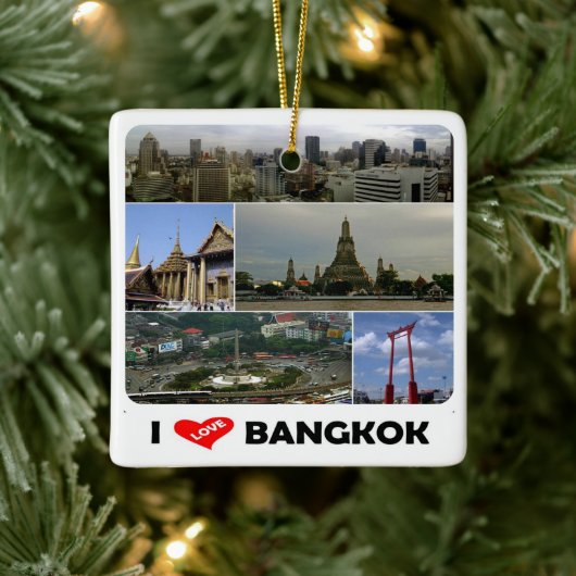 zTH005 i love Bangkok, Thailand, Asia, セラミックオーナメント (ツリー)