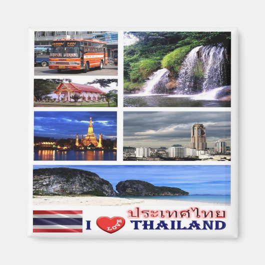 zTH006 i love THAILAND potpoourri，アジア，冷蔵庫 マグネット (正面)