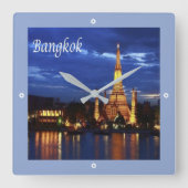 zTH016 BANGKOK by nigth, Thailand, Asia, スクエア壁時計 (正面)