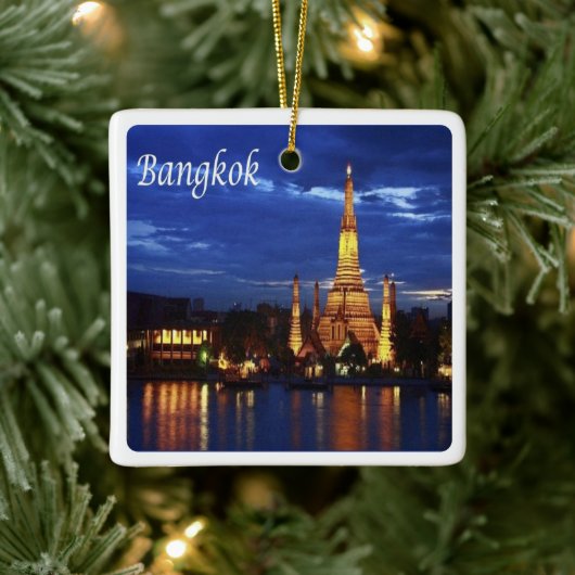 zTH016 BANGKOK by nigth, Thailand, Asia, セラミックオーナメント (ツリー)