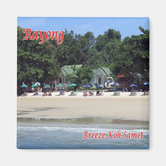 zTH018 RAYONG, KOH SAMETビーチシーブリーズ，冷蔵庫 マグネット (正面)