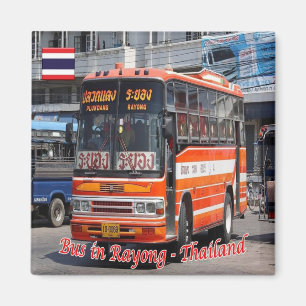 zTH027 BUS in RAYONG,タイ,アジア,冷蔵庫 マグネット