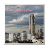 zTH028 BAIYOKE TOWER in Bangkok，タイ， タイル (正面)
