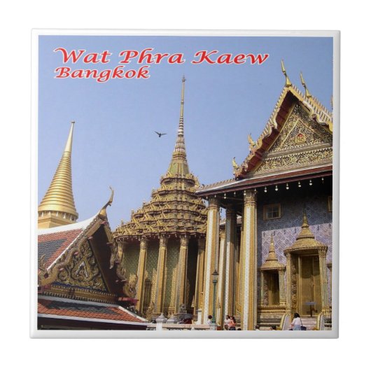 zTH032 WAT PHRA KAEW、タイ、 タイル (正面)