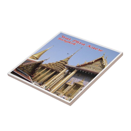 zTH032 WAT PHRA KAEW、タイ、 タイル (側面)