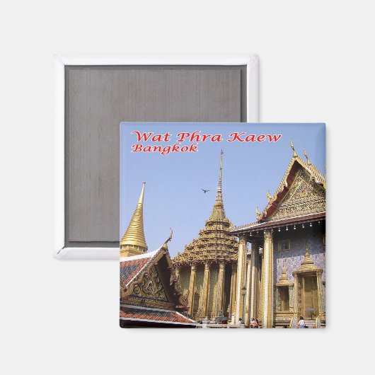 zTH032 WAT PHRA KAEW、タイ、冷蔵庫 マグネット (正面/裏面)