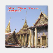 zTH032 WAT PHRA KAEW、タイ、冷蔵庫 マグネット (正面)