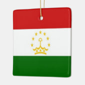 zTJ001タジク国旗タジキスタン、アジア， セラミックオーナメント (左)