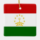 zTJ001タジク国旗タジキスタン、アジア， セラミックオーナメント (正面)