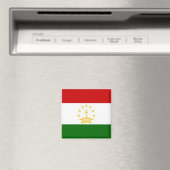 zTJ001タジク国旗タジキスタン、アジア、冷蔵庫 マグネット (インサイチュ (食洗機))