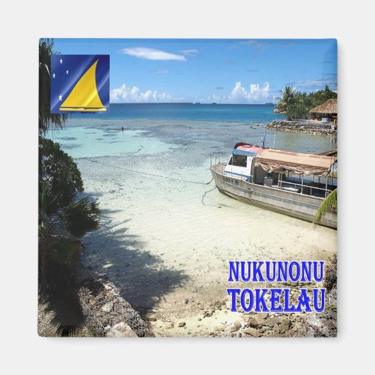 zTK005 NUKUNONU, Tokelau Island，オセアニア，冷蔵庫e マグネット (正面)