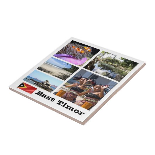 zTL003 EAST TIMOR COLLAGE TIMOR-LESTE、 タイル (側面)