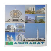 zTM003 collage of ASHGABAT，トルクメニスタン， タイル (正面)