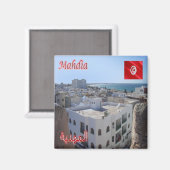 zTN009 MAHDIA，チュニジア，アフリカ，冷蔵庫 マグネット (正面/裏面)