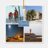 zTN017 DJERBA,モザイク,チュニジア,アフリカ, セラミックオーナメント (裏面)