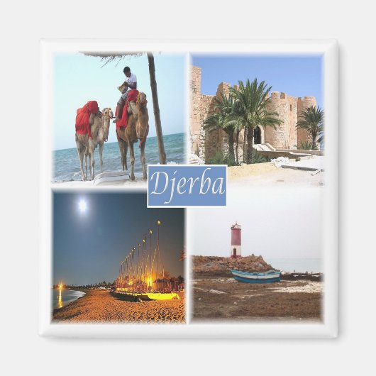zTN017 DJERBA, Mosaic, Tunisia, Africa, Fridge マグネット (正面)