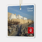 zTN019 HAMMAMET EL-AMMALATḥ（チュニジア）、 セラミックオーナメント (左)