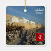 zTN019 HAMMAMET EL-AMMALATḥ（チュニジア）、 セラミックオーナメント (裏面)