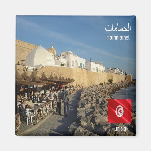 zTN019 HAMMAMET EL-AMMALATḥ、チュニジア、冷蔵庫 マグネット (正面)