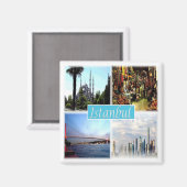 zTR006イスタンブール、トルコ、ヨーロッパ、冷蔵庫 マグネット (正面/裏面)