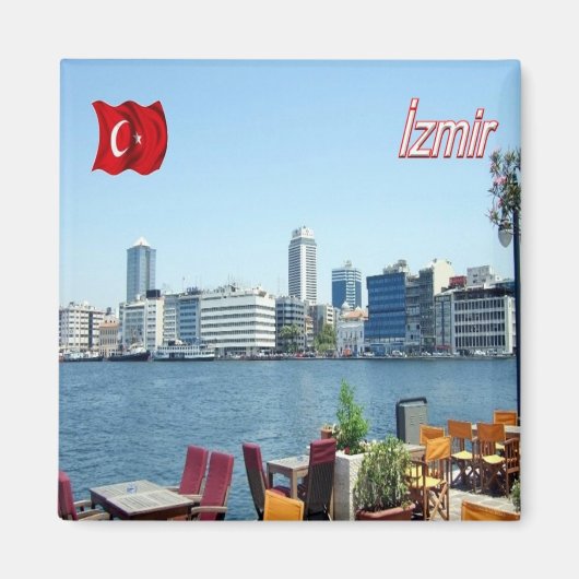 zTR007 SMYRNA、トルコ、ヨーロッパ、冷蔵庫 マグネット (正面)