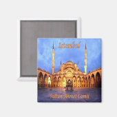 zTR010 ISTANBUL SULTANAHMET CAMII，トルコ，冷蔵庫 マグネット (正面/裏面)