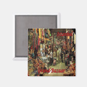 zTR014イスタンブールグランドバザール，トルコ，冷蔵庫 マグネット (正面/裏面)