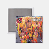 zTT006トリニダード、トリニダード・トバゴ、カーニバル、冷蔵庫 マグネット (正面/裏面)