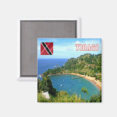 zTT007 TOBAGO, Parlatuvier Bay,冷蔵庫 マグネット (正面/裏面)