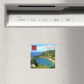 zTT007 TOBAGO, Parlatuvier Bay,冷蔵庫 マグネット (インサイチュ (食洗機))