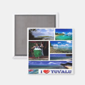 zTV003 TUVALU I LOVE,モザイク,オセアニア,冷蔵庫 マグネット (正面/裏面)