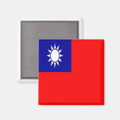 zTW001台湾国旗、台湾フォローザ、冷蔵庫 マグネット (正面/裏面)