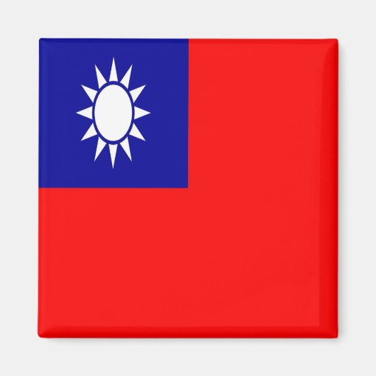 zTW001台湾国旗、台湾フォローザ、冷蔵庫 マグネット (正面)